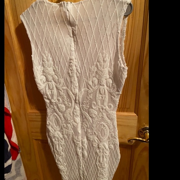 Custom made M/L/ White Sequence/ Sheer/ Condition: Worn Very Good - Picture 3 of 6